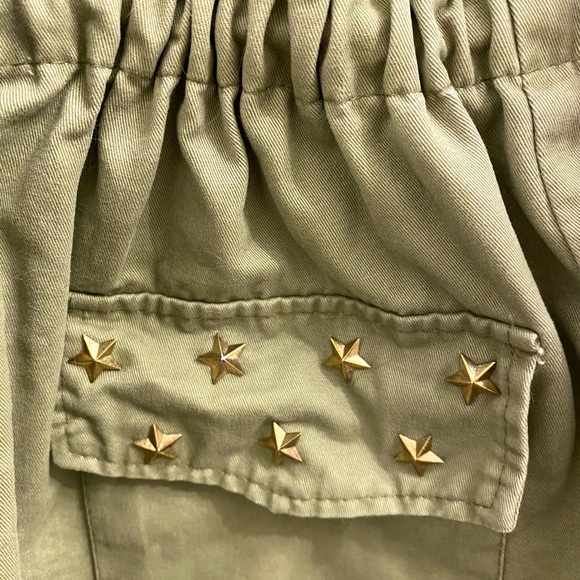 Green Jacket- Gold Metal Star Details - Vera & Lucy - Size Large - Picture 5 of 7
